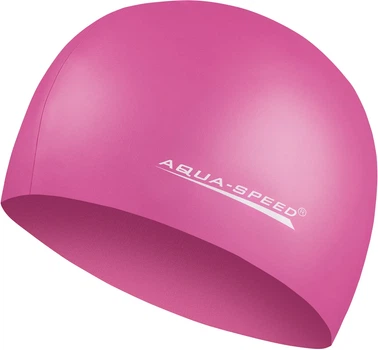 Шапка для плавания AQUA SPEED силикон OSFM темно-розовый