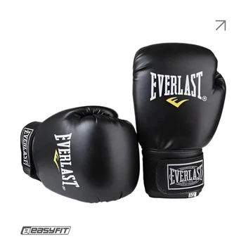 Боксерские перчатки Everlast PU-кожа 10 унций черные ProDobro