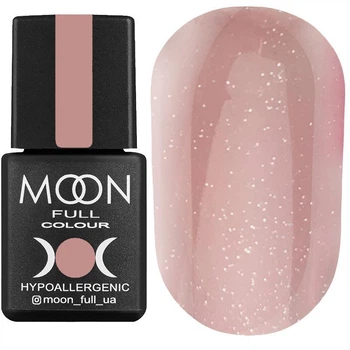 Гель-лак для нігтів MOON FULL Opal color Gel polish №505 бежево-бузковий з різнобарвним шіммери 8 мл