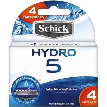 Сменные кассеты для бритвы Schick Hydro 5 Power Select and Groomer 4 шт