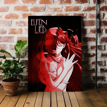 Інтер'єрна картина Ельфійська пісня, Elfen Lied, Lucy/Nyu, Люсі, аніме, 42×30 см (id5262)