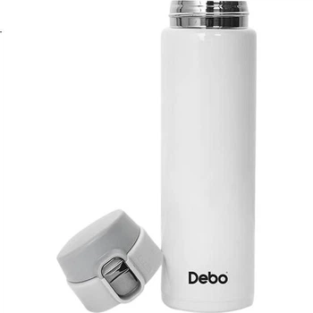 Термокружка Debo из нержавеющей стали с прямым корпусом, маленькая, для установки в автомобиль, 480 мл, Thomas DEP-719, белая.
