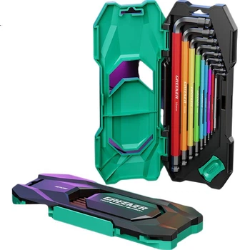 Набір шестигранних ключів GREENER з подовженою шестигранною викруткою Rainbow і шестигранним ключем.