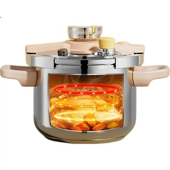 Скороварка COOKER KING, бытовая, с защитой от разрыва, из нержавеющей стали 316L, совместима с газовыми и индукционными плитами, крышка открывается одним нажатием, объем 4 л.