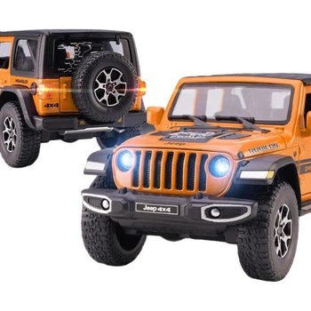 Игрушка внедорожника Chiyumoxing Jeep Wrangler, реалистичная модель автомобиля, модель небольшого легкосплавного автомобиля, подарок для мальчиков