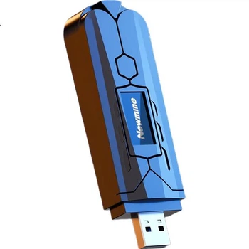 Бездротовий мережевий адаптер Newmine WiFi 6 USB із цифровим екраном AI мережі Bluetooth 5G із дводіапазонною зовнішньою антеною та антеною для настільних комп'ютерів, WiFi приймач-передавач