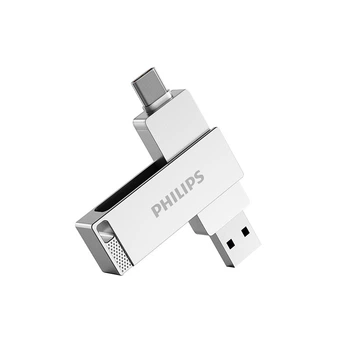 Флеш память USB Philips 61UT-M 128GB USB 3.2 Gen1 + Type-C Silver