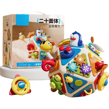 Детская игрушка AoZhiJia, многосторонний игровой столик для детей от 1 до 3 лет, развивающая доска Монтессори для раннего развития, подарок на первый день рождения малыша.