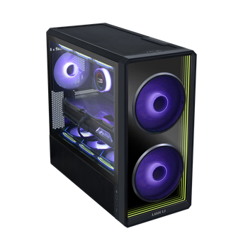 Игровой корпус LIANLI L217 INF Infinity Mirror Edition Mid-Tower, черный, с поддержкой двух блоков питания и задней панелью для материнских плат EATX.