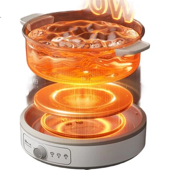 Электрическая мультиварка Bear Electric Hot Pot большой емкости 6 л, многофункциональная, с возможностью разборки, рассчитана на 5-8 человек, F60K1, национальная субсидия.