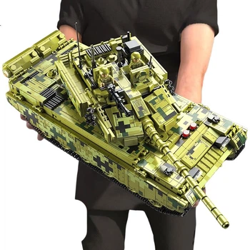 Конструктор Qiwu Building Blocks 99A «Большой танк» — игрушка для сборки, подходит для мальчиков и девочек от 7 до 14 лет, подарок на День защиты детей.