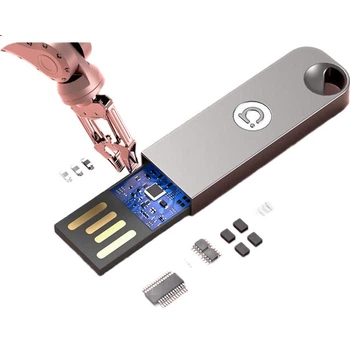 Міні-флеш-накопичувач ASUS Aduo 64 ГБ USB 2.0 з одним інтерфейсом, металевий, U200, колір «космічний сріблястий»