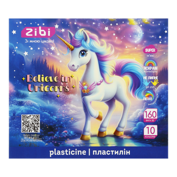 Пластилін 10кольорів ZB.6281 160 г UNICORN KIDS Line