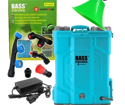 Аккумуляторный опрыскиватель 18 л Bass Polska 8630 ранцевый садовый с насосом 12в для огорода, теплицы и дачи
