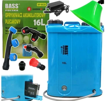 Аккумуляторный опрыскиватель 16 л Bass Polska 8628 ранцевый садовый с насосом 12в для растений и сорняков