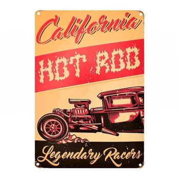 Постер "Hot Rod", ретро-стиль - металевий