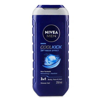 Чоловічий гель для душу Nivea 250мл 3в1 Куул Кік