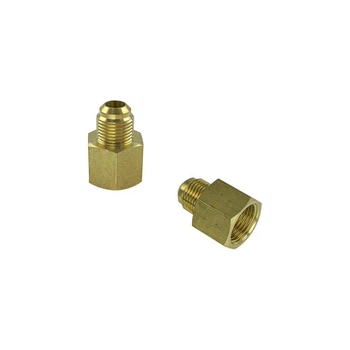 Переходник резьбовой латунный 1/2"-3/8" для труб и шлангов (R3DY8P)
