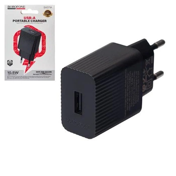 Сетевое зарядное устройство Borofone BAS71A USB-A 5V/2.1A Black