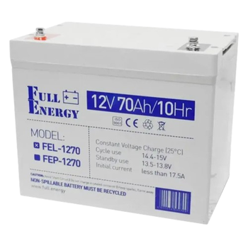 Аккумуляторная батарея Full Energy FEL-1270 12В 70Ah GL Серый