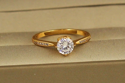 Кольцо Xuping Jewelry Тропа к сердцу р 20 золотистое