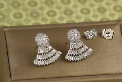 Сережки гвоздики Xuping Jewelry Воланчик 1,8 см сріблясті