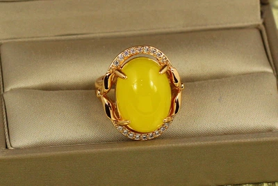 Кольцо Xuping Jewelry Медовый атлас р 16 золотистое