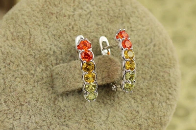 Серьги Хuping Jewelry Цитрусовый фреш 1,7 см серебристый