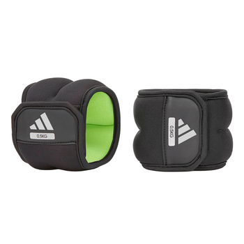 Утяжелители для ног и рук Adidas, 2шт. по 0,5 кг, черные, для фитнеса, бега и аэробики (ADWT-12320-NL)