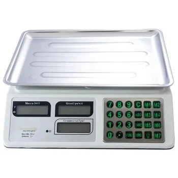 Весы торговые Crownberg CB-5006 до 50 кг электронные с аккумулятором 6V платформа из нержавейки