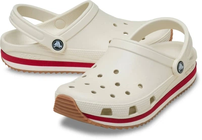 Жіночі Ретро крокси Білі класік Crocs Crocband Runner Clogs Summit White 1 (40-41, білий)