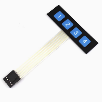 Матричная клавиатура 1x4 мембранная 4 кнопки 5Pin keypad для Arduino кнопочный модуль DIY