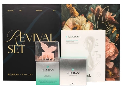 Лімітований набір для відновлення та сяйва шкіри Rejuran x Emi Jay Revival Set (Кушон + Патчі + Маска + Заколка)