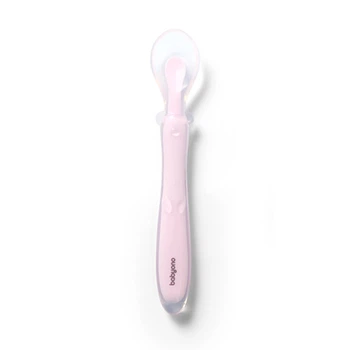Ложечка силіконова гнучка BabyOno рожевий