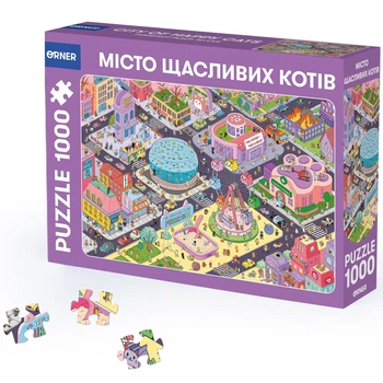 Пазл Orner Город счастливых кошек 1000 элементов