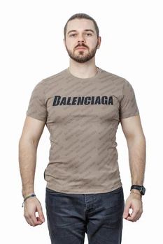 Футболка у стилі бренду Balenciaga F0493-6 L кава з молоком