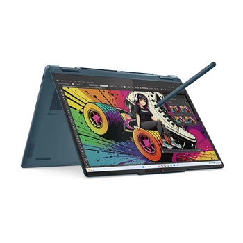 Ультрабук-трансформер Lenovo Yoga 7 2-in-1 14AKP10 Ryzen AI 7 350 / 32GB / 1TB / Radeon 860M /14" 2.8K OLED Touch / Pen / Tidal teal (с1349) - Уценка