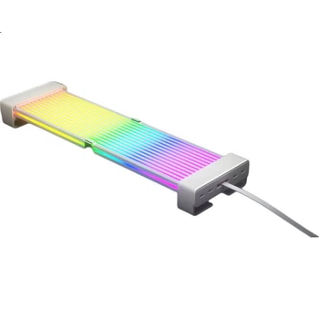 Светодиодная лента KELEPU RGB, плата подсветки для материнской платы с 24-контактным разъемом (кабель питания в комплект не входит), 5 В, 3-контактный разъем/синхронизированная подсветка ARGB/TPE-силикон/тонкая и гибкая, 20 см, белая.