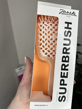 Щітка Janeke 1830 Superbrush The Original Italian Patent Бежева з білим