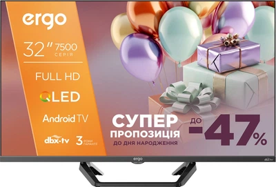 Телевизор Ergo QLED 32'' 32JFQ7500