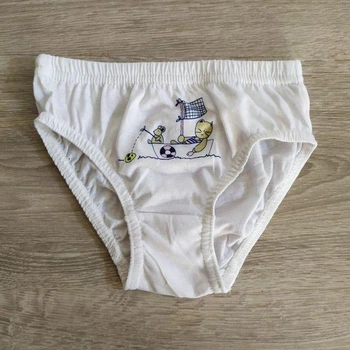 Трусы для девочки хлопок Кот и мышки лодка Natural Club белый 140