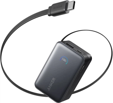 УМБ ANKER Nano 10000 mAh 45W Built-In USB-C Cable Black (A1638H11)