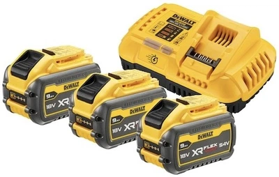 Комплект акумуляторів та зарядного пристрою DeWalt Flexvolt DCB118X3-QW 3 шт. 54V/18V 9.0/3.0 Агод + ЗУ (5035048682203)