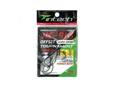 Гачки офсетні INTECH Tournament JIG-RIG Offset 6 (6шт/уп) WMV-32SB