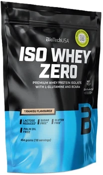 Izolat białka serwatkowego BioTechUSA Iso Whey Zero proszek 454 g Tiramisu (5999076264087)