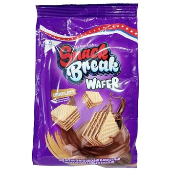 Вафлі Snack Break Wafer Chocolate з шоколадною начинкою 180 г