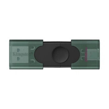 Флеш-накопичувач Kingston 256GB DataTraveler DuoG2 USB-A + USB-C 3.2 Gen 1 Black/Green
