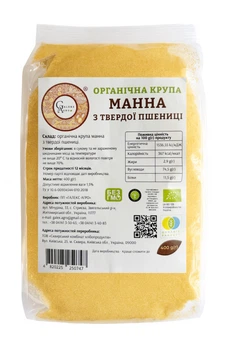 Крупа манна Galeks Agro з твердої пшениці органічна 400 г