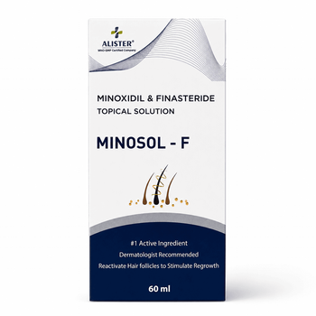 MINOSOL-F Alister раствор с миноксидилом 5% и финастеридом 0,1% для кожи головы, 60 мл