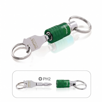 Брелок TOPTUL W/PH2 Screwdriver Bit зелений TOPTUL AXG00010203